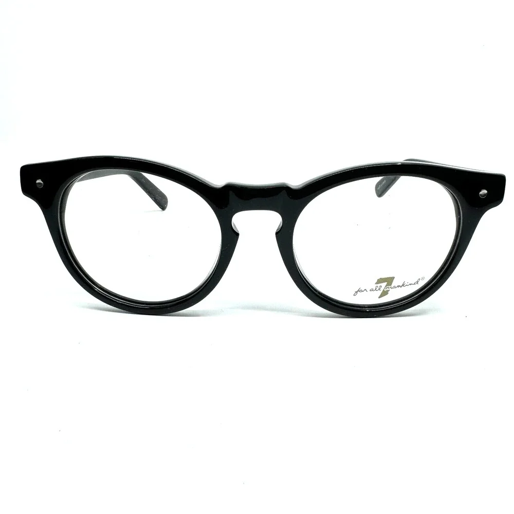 7 For All Mankind Model 7906 50-19-140 Eyeglasses Frame‎ Black Round H9703